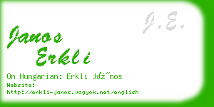 janos erkli business card